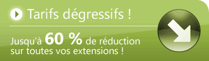 nom domaine tarif dégressif - 60 % sur toutes nos extensions